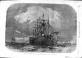 Original Old Antique Print 1866 Great Easter Ship Atlantic Telegraph Cable Art