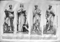 Original Old Antique Print 1866 Statue Thorwaldsen Church Notre Dame Peter John