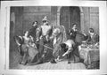Original Old Antique Print 1866 Scene Taming Shrew Theatre Kensington Victorian