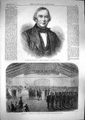 Old Antique Print 1866 John Winter Jones Sword Volunteer Hamilton Canada 19th