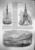 Original Old Antique Print 1866 Tatton Sykes Driffield Athole Guaymas Victorian