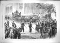 Old Antique Print 1866 Funeral Thouvenel Ex-Minster France Church Paris 19th