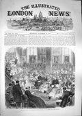 Old Antique Print 1866 Royal Party Norwich Musical Festival Andrew'S Hall 19th
