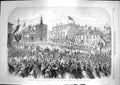 Antique Print *3584 1866 Musical Festival Norwich Royal Party Market Place