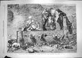Original Old Antique Print 1866 Hudibras Ralpho Stocks Horse Pettie Victorian