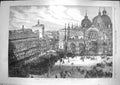 Original Old Antique Print 1866 Reception Italy Troops Mark'S Cathedral Venice