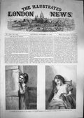 Original Old Antique Print 1866 Children Little Girls Mischief Farmer Thomas
