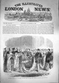 Original Old Antique Print 1866 Marriage Petersburg Scene Bride Kissing Cross