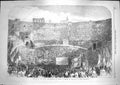 Antique Old Print *3586 1866 Festival Roman Amphitheatre Verona King Italy