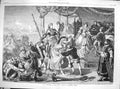 Original Old Antique Print 1866 Tournament Raab Knight Horses Alexander Wagner