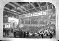Original Old Antique Print 1867 Italian Chamber Deputies Florence Fine Art 19th