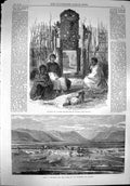 Original Old Antique Print 1867 Gateway Maori Fort Maketu Tutaekuri New 19th