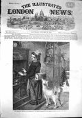 Original Old Antique Print 1867 Stranger'S Welcome Dog House Visitor Bonavia
