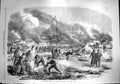 Original Old Antique Print 1867 Main Street Yokohama Great Fir 19th
