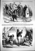 Original Old Antique Print 1867 Russian Village Paris Exhibition Arab Workmen