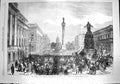 Antique Old Print *3594 1867 Trades Union Reform Demonstration Waterloo Place