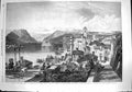 Original Old Antique Print 1867 Isola Bella Lago Maggiore Italy Mountains F 19th