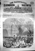 Old Antique Print 1867 March City Volunteers Finsbury-Square Prince Wales 19th