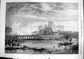 Old Antique Print 1867 Floods Windsor Clewer Road Castle London Fine Art 19th
