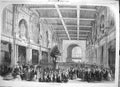 Antique Old Print 1867 Paris Exhibition Procession Grand Vestibule Garden 19th