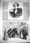 Original Old Antique Print 1867 Alfred Mellon Dream Venice Gallery Illustration