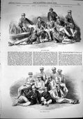 Original Old Antique Print 1867 Oxford Cambridge Boat Race Crew Sandhills Sport