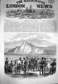Original Old Antique Print 1867 Volunteers Dover Lounge Admiralty Pier Siers