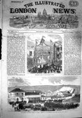 Original Old Antique Print 1867 Triumphal Arch Dover Volunteers Priory Station