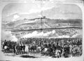 Original Old Antique Print 1867 Easter Volunteer Review Dover Siers Battle War