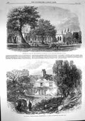 Original Old Antique Print 1867 Agra Provinces India Richard Steele Haverstock