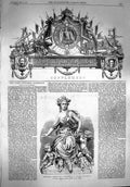 Original Old Antique Print 1867 Paris Exhibition Gustavus Vasa Turkish Mosque