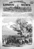 Original Old Antique Print 1867 Reform Meeting Hyde Park Horses 19th