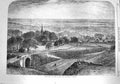 Original Old Antique Print 1867 View Leadenham Lincoln Honington Railwa 19th