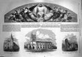Old Antique Print 1867 Church Madagascar Bangalore Australia Altar-Piece 19th