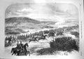 Original Old Antique Print 1867 Volunteer Review Wiltshire Downs Salisbury War