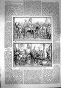 Antique Old Print *3619 1867 Bas-Reliefs Pedestal Herbert Statue Pall-Mall