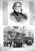 Antique Old Print *3620 1867 Archibald Alison Lord Warkworth Prudhoe Hospital