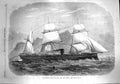Original Old Antique Print 1867 Serapis Troop Ship Indian Service War Victorian