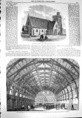 Old Antique Print 1867 Church Bray Wood Windsor Forest Riding Artillery 19th