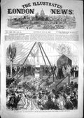 Original Old Antique Print 1867 Queen Foundation Albert Orphan Asylum Bagshot