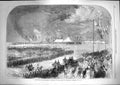 Antique Old Print *3625 1867 Reception Belgian Riflemen Camp Wimbledon Common