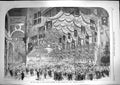 Old Antique Print 1867 Ball Belgian Riflemen Agricultural Hall Islington 19th