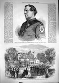 Old Antique Print 1867 Sergeant Lane Gloucester Burdett Coutts Highgate 19th