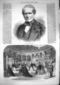 Original Old Antique Print 1867 John Henry Robinson Arts Pavilion Brighton 19th