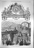 Original Old Antique Print 1867 Paris International Exhibition British Section