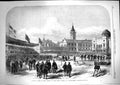 Original Old Antique Print 1867 Highland Sports Celtic Society College Glasgow