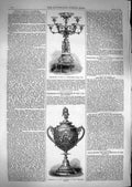 Original Old Antique Print 1867 Testimonial Wingfield Pall-Mall Gazette 19th