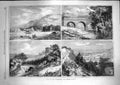 Old Antique Print 1867 Leatherhead Dorking Railway Boxhill Norbury Tunnel 19th