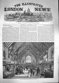 Original Old Antique Print 1867 Blackmore Museum Salisbury 19th