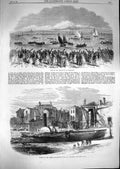 Original Old Antique Print 1867 Race Life-Boats Penzance Thames Metis Woolwich